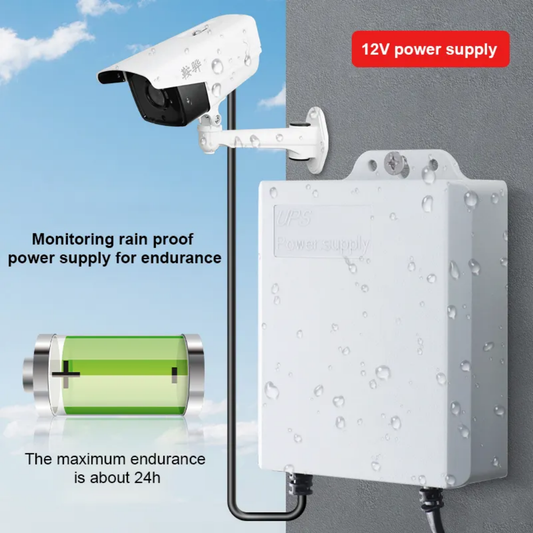 12V Mini UPS with 3600mAh Lithium Battery EU Plug for Fiber Optic Equipment WiFi Router CCTV Camera Three Phase