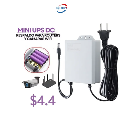 12V Mini UPS with 3600mAh Lithium Battery EU Plug for Fiber Optic Equipment WiFi Router CCTV Camera Three Phase