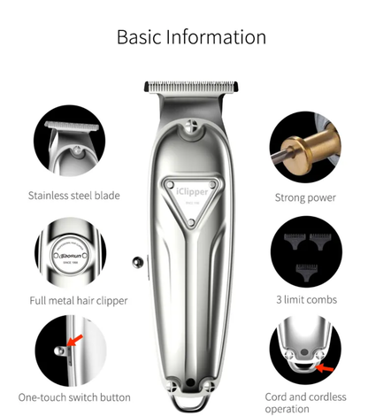 IClipper-I6 Rechargeable Beard Shaving Machine Hair Clipper Man's Electric Shaving Machine Hair Trimmer